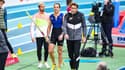 Valentin Lavillenie, Renaud Lavillenie et Armand Duplantis, au meeting de Liévin le 9 février 2021
