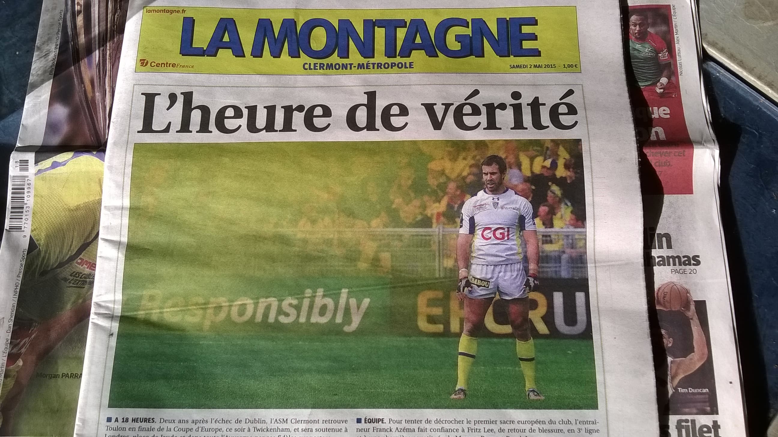 La Une de La Montagne La Une de La Montagne