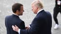 Emmanuel Macron et Donald Trump le 14 juillet 2017 à Paris.