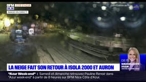 Alpes-Maritimes: la neige a fait son retour à Isola 2000 et Auron