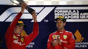 Charles Leclerc et Sebastian Vettel