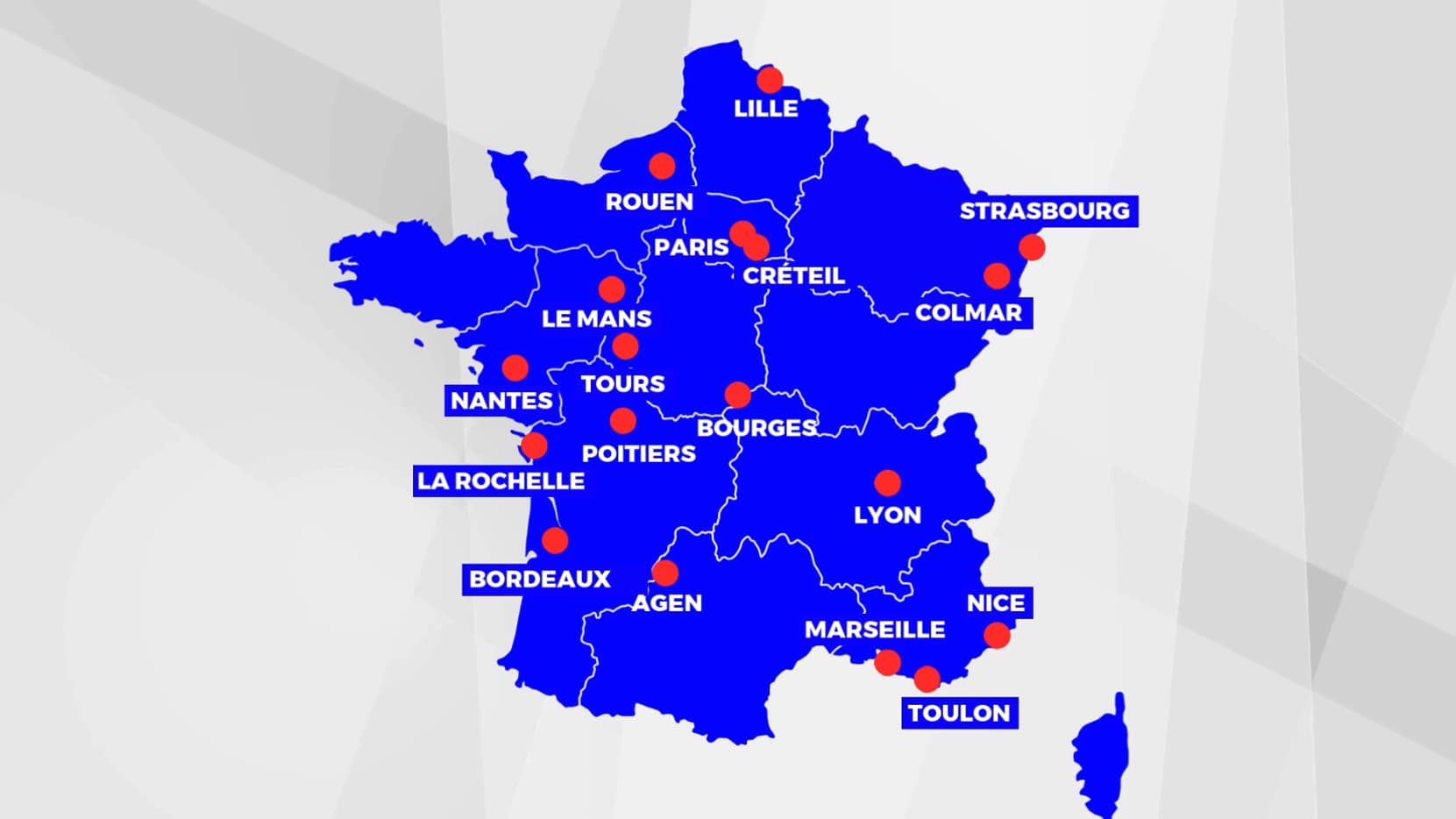 Carte de toutes les étapes depuis la saison 1 Carte de toutes les étapes depuis la saison 1