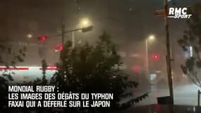 Mondial rugby : Les images des dégâts du typhon Faxai qui a déferlé sur le Japon