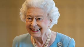 La reine Elizabeth II lors d'une réception à Sandringham pour fêter ses 70 ans de règne, le 5 février 2022