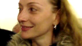 Florence Cassez dans l'avion qui la ramène à Paris, le 24 janvier 2013.