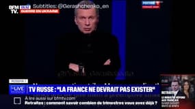 "Je ferais des frappes préventives contre la France en tant que belligérant": les propos de Vladimir Soloviev, journaliste propagandiste du Kremlin, à la télévision russe 