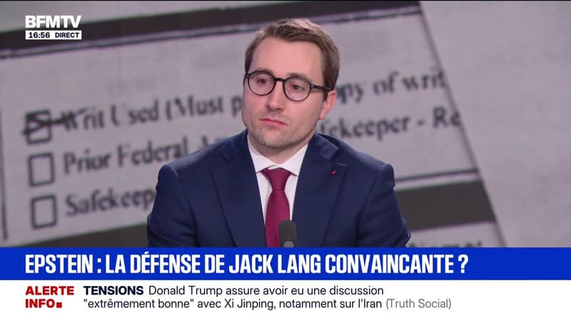 Affaire Epstein: "Il faut un traitement politique", estime Antoine Léaument  (LFI) qui demande une commission d'enquête sur le volet français de l'affaire