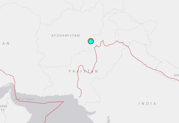 Le séisme a eu lieu à l'Est du pays, près de la frontière pakistanaise 