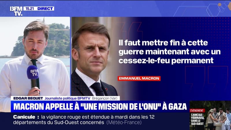 Contrôle de Gaza: Emmanuel Macron demande 
