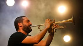 Le trompettiste Ibrahim Maalouf, lors du Festival de jazz de Nice, le 19 juillet 2019