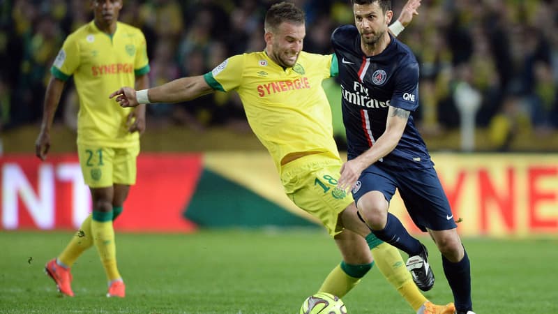 Thiago Motta face au Nantais Lucas Deaux