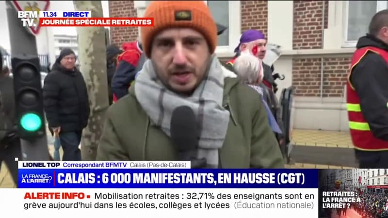 Mobilisation à Calais: 6000 manifestants recensés par les syndicats, contre 5000 les 19 et 31 janvier