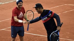 Lucas Pouille et Yannick Noah