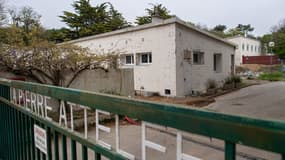 Le centre d'accueil pour demandeurs d'asile de Saint-Brevin-les-Pins, en Loire-Atlantique, lors de ses travaux, le 29 avril 2023