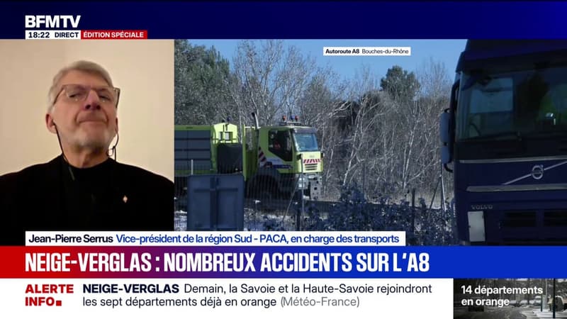Neige-verglas: "On tire les leçons et on fait le job", assure le vice-président de la région Sud-PACA, en charge des transports