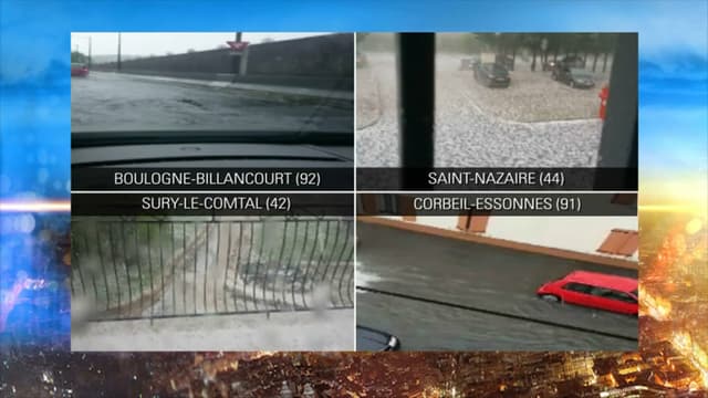 Les grêle et les orages se sont abattus sur une vingtaine de départements français.
