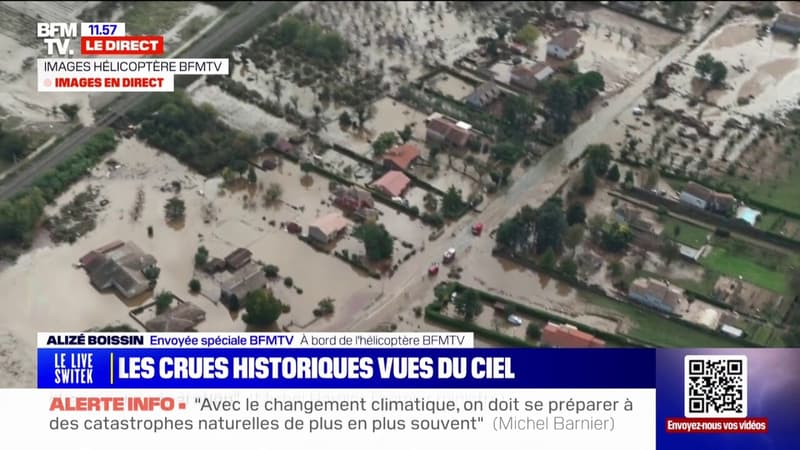 Les inondations qui ont frappé Limony, en Ardèche, vues du ciel 