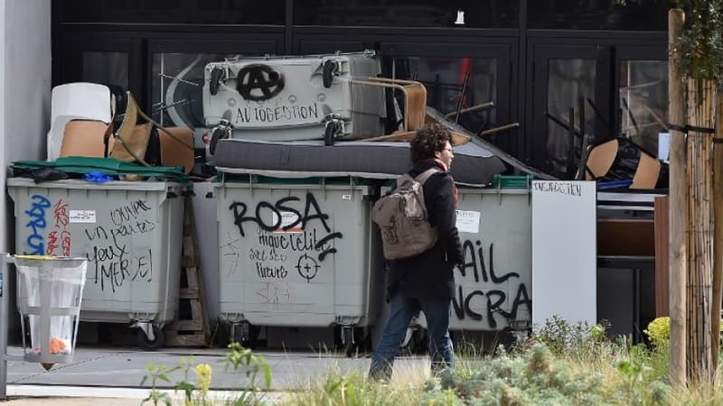 La faculté Jean Jaurès à Toulouse est bloquée depuis le 6 mars. - 