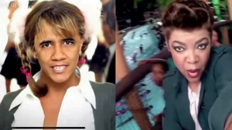 Le visage de Barack Obama à la place de celui-ci de Britney Spears et les traits d'Oprah Winfrey sur ceux de Justin Bieber