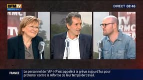 Marie-George Buffet et Antoine Grynbaum face à Jean-Jacques Bourdin en direct