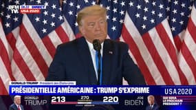 Donald Trump: "Un petit groupe de gens très tristes" essaie de nous voler l'élection et "nous ne l'accepterons pas"