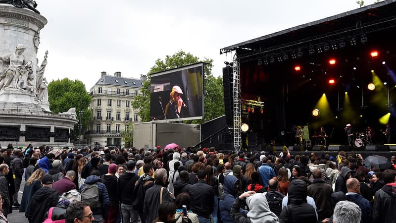 Un concert contre le FN était donné jeudi 4 mai sur la place de la République, à Paris.