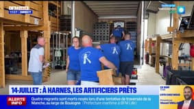 Pas-de-Calais: les artificiers de Harnes se préparent pour le 14-juillet