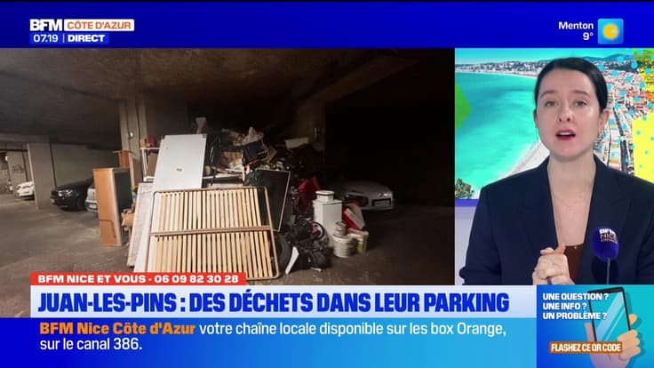 BFM Nice et Vous: des déchets dans leur parking à Juan-les-Pins
