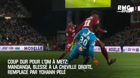 Coup dur pour l'OM à Metz: Mandanda, blessé à la cheville, remplacé par Pelé