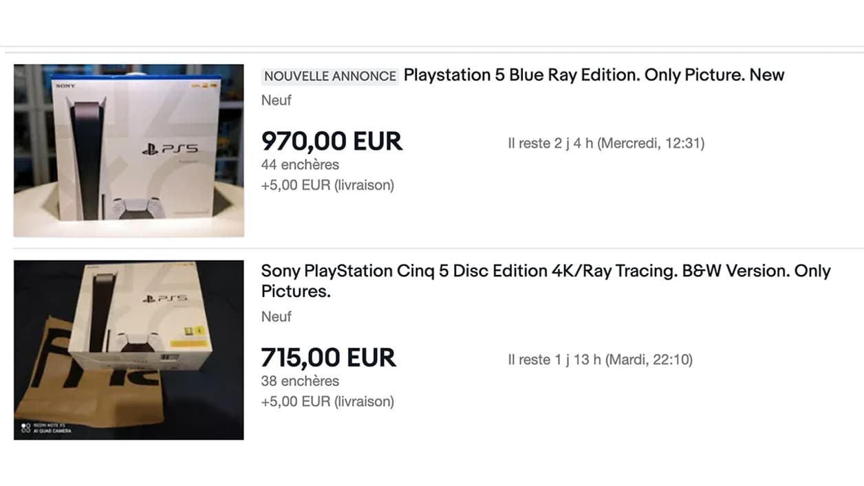 Annonces de photos de PlayStation 5 sur eBay Annonces de photos de PlayStation 5 sur eBay