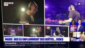 À Paris des DJ enflamment des boîtes vides
