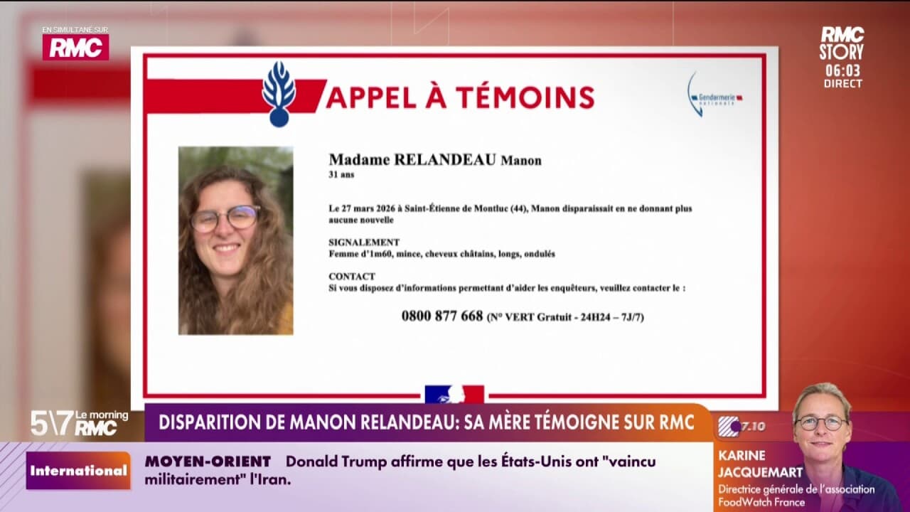 Disparition de Manon Relandeau : sa mère témoigne sur RMC