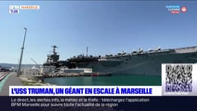 Marseille: le porte-avions américain "USS Truman" en escale