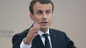 Le président Emmanuel Macron lors d'un discours à Orléans le 27 juillet 2017 (image d'illustration)