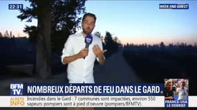 Feux dans le Gard: le service de secours du Gard déclare que quatre pompiers ont été légèrement blessés