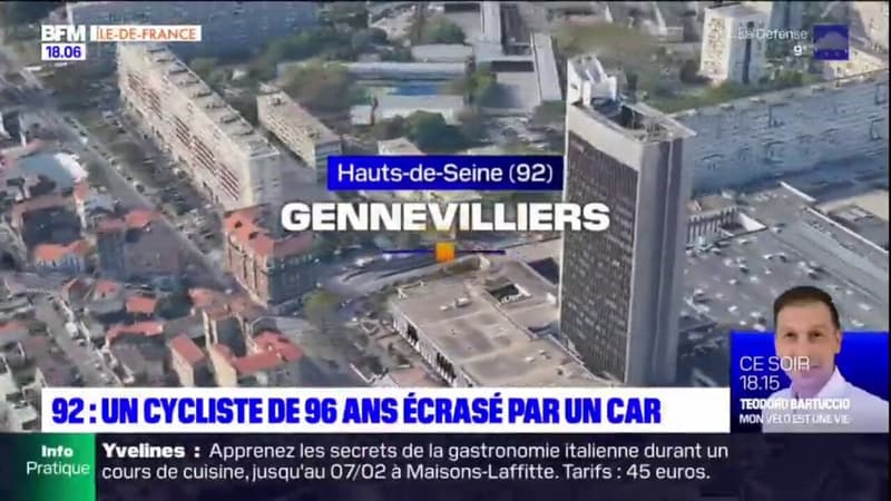 Gennevilliers: un cycliste de 96 ans est mort écrasé par un poids lourd