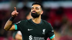 Mohamed Salah célèbre un but avec Liverpool en décembre 2024
