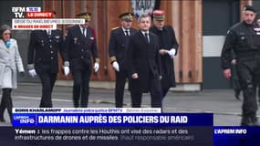 Gérald Darmanin rend visite aux policiers du Raid pour introniser leur nouveau patron