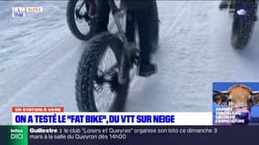 En station à Vars: on a testé le "fat bike", le VTT sur neige