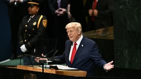 Donald Trump à la tribune de l'ONU ce mardi 22 septembre 2025, à New York.