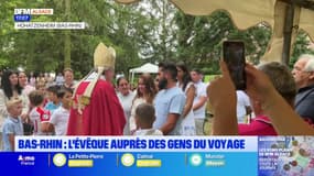 Bas-Rhin: Pascal Delannoy, le nouvel archevêque de Strasbourg, célèbre des communions dans une communauté de gens du voyage