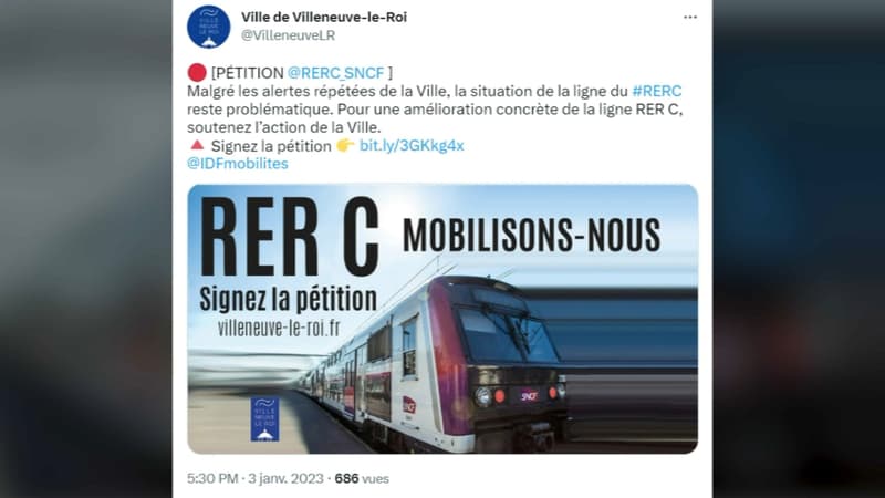 Essonne: le maire et les habitants de Villeneuve-le-Roi en ont ras-le-bol des problèmes sur le RER C