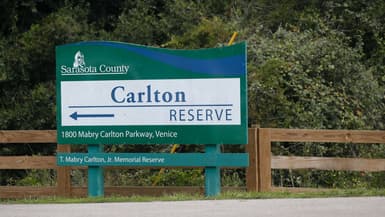 Entrée de la réserve de Carlton en Floride où le corps de Brian Laundrie a été découvert. 