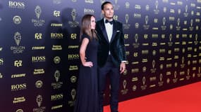 Virgil van Dijk et sa femme Rike Nooitgedagt, au Théâtre du Châtelet à Paris le 2 décembre 2019