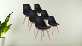 Soldes d'hiver : Super prix sur ce lot de 6 chaises Scandinaves sur ce site