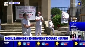 Mobilisation des soignants de l'hôpital Edouard Herriot