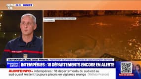 Intempéries: "On a des inquiétudes sur le sud-ouest et le sud de l'Île-de-France", explique le lieutenant-colonel David Annotel