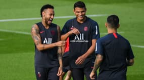 Neymar et Thiago Silva