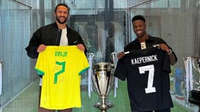 Colin Kaepernick et Vinicius Junior, sur une photo publiée le 6 février 2024