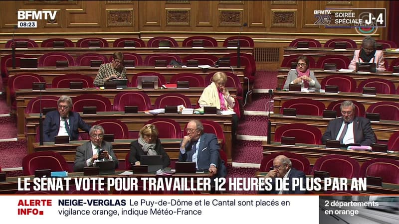 Le Sénat vote pour augmenter la durée de travail de 12 heures par an